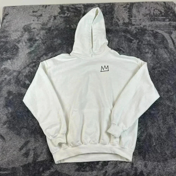 Jean Michel Basquiat Art Hoodie Abstract Sweatshirt Men's L Pullover Fishing - Picture 3 of 13